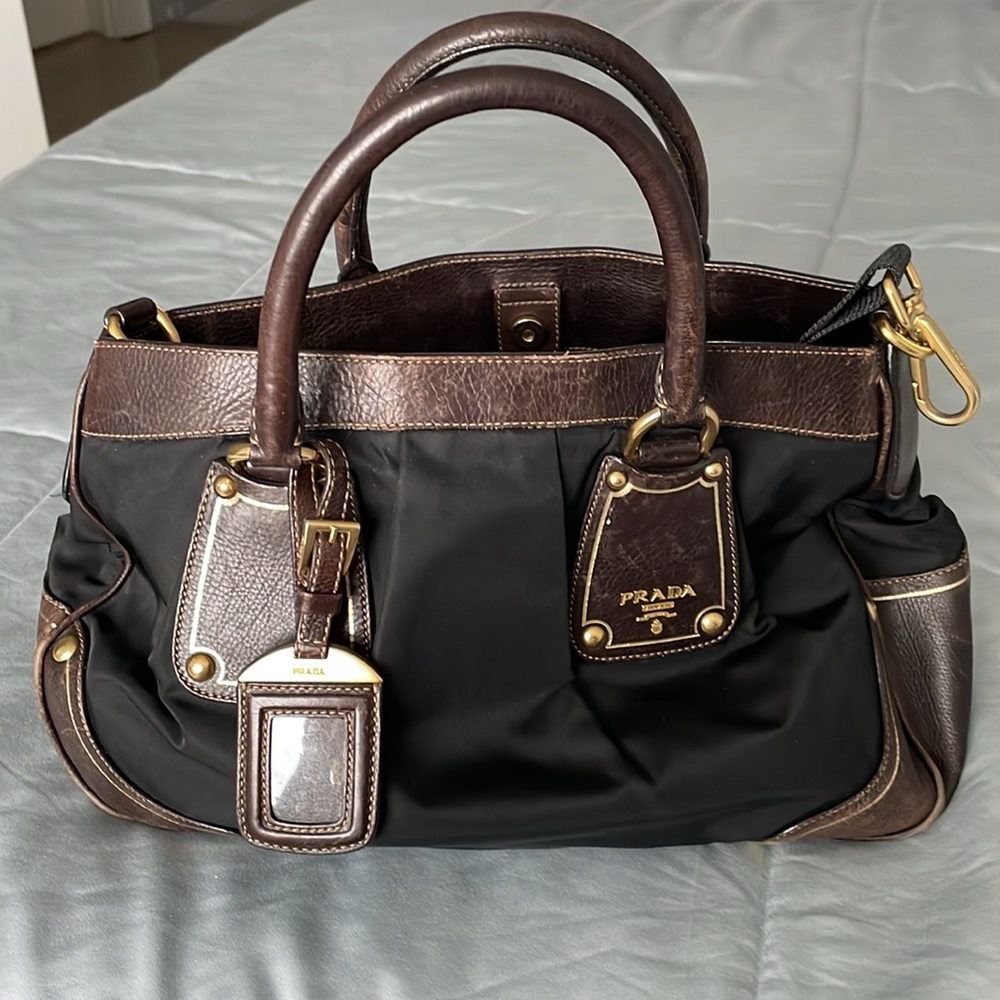 **Prada** Authentic Double Handle/Crossbody Nylon… - image 7